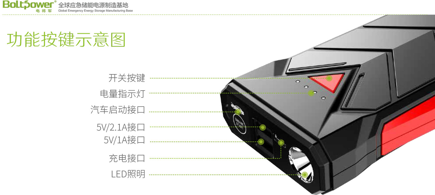 Boltpower电将军T11F汽车应急启动电源