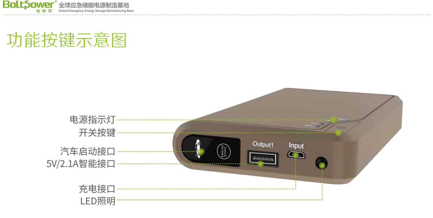 Boltpower电将军K11F汽车应急启动电源