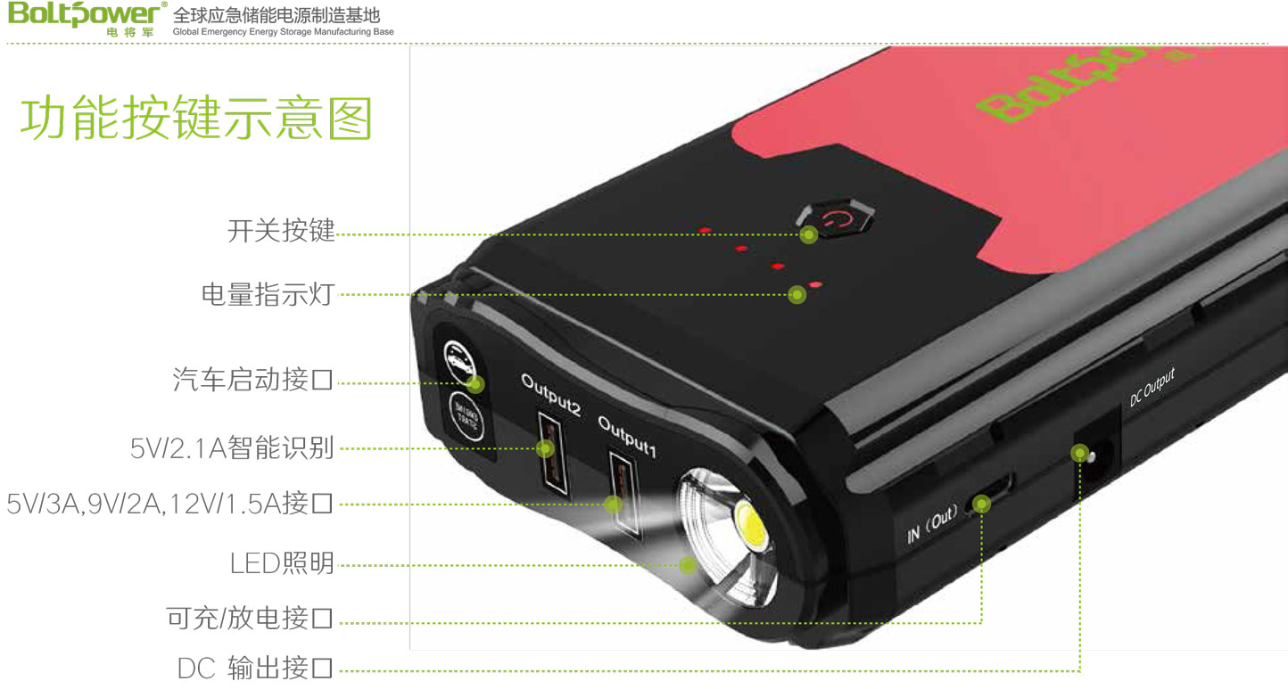 Boltpower电将军G27汽车应急启动电源