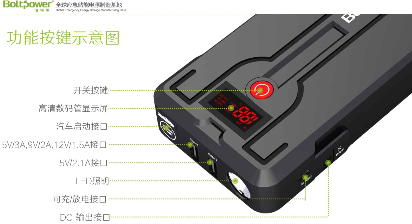 Boltpower电将军G39汽车应急启动电源