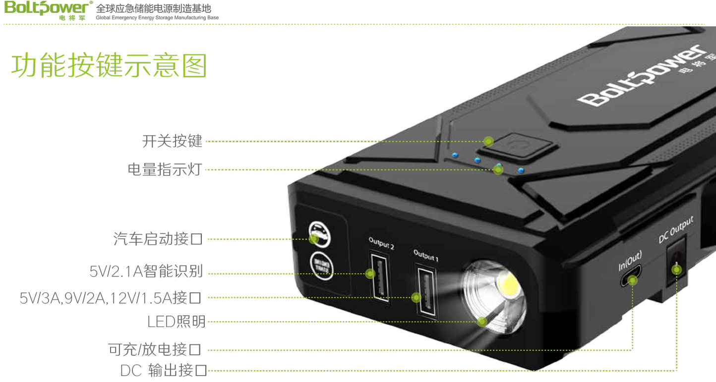 Boltpower电将军G41汽车应急启动电源